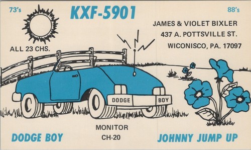 Vintage radio qsl postcard - radio,