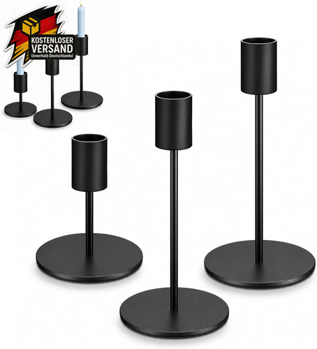 Kerzenständer schwarz pcs - kerzenständer, schwarz,3