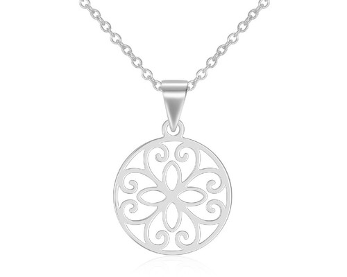 Collier 925 silber rhodiniert - 925,