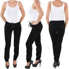 Damen Hüft Stretch Samt Look