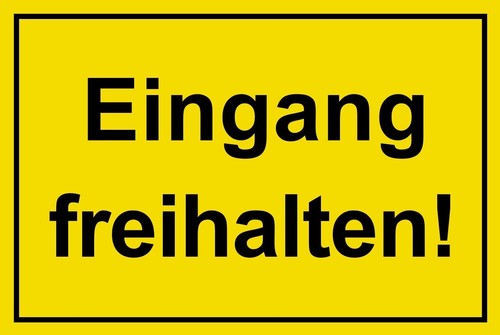 Schild eingang - ☆,