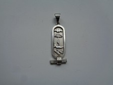 Ägyptische Kartusche, L. ca. 4,1 cm-B. ca. 1,1 cm, aus Silber 900 (01)