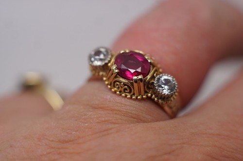 Antiker rubin ring - rubin, ring,585er,14