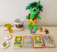 Auswahl: JANOSCH kleiner TIGER BÄR vintage Figur Holz Plüsch Kartenspiel RARITÄT