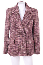M MADELEINE Bouclé-Blazer Zweireiher Schurwolle D 38 rosa Beerentöne