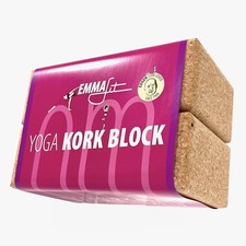 Set aus 2 Kork Yoga-Blocks  Naturkork aus dem Mittelmeerraum