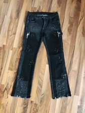 Schwarze Flared Jeans, Größe