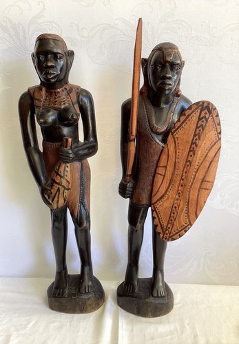 Afrikanische holzfiguren paar - afrikanische,