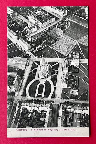 Chemnitz 1910 luftbild - ak, um