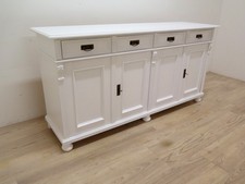 schöne große Kommode im Landhausstil, Anrichte, Weichholz in Weiß von Antik-Lux