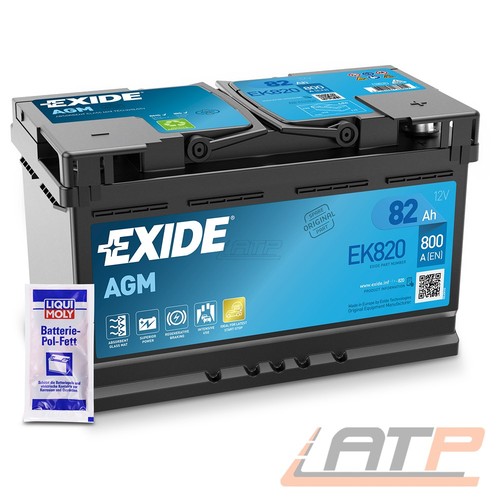 Exide autobatterie 12v 82ah - exide,