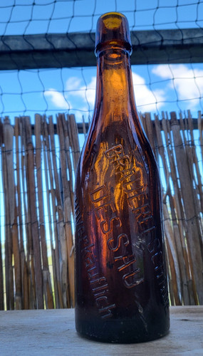 Bierflasche braunglas mit - braunglas,