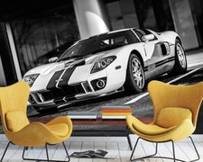 3D Schwarz Weiß Auto Q7257