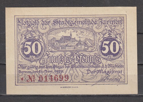 Jarmen stadt 50 pfennig - stadt,