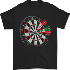 Distressed Dartscheibe Herren T-Shirt 100% Baumwolle