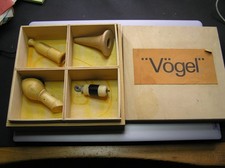 4 Vogellockpfeifen, Lockinstrumente, Vogelstimmen mit Gebrauchsanweisung