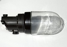 alte braune Wandlampe aus Bakelit & Industrieglas Bunkerlampe Wanldlampe 1950er