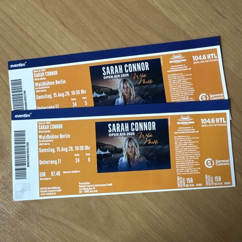 Tickets sarah connor - sarah,