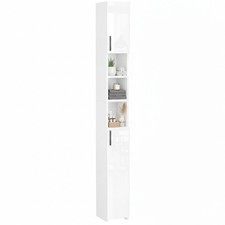 Badhochschrank weiß hochglanz - weiß,