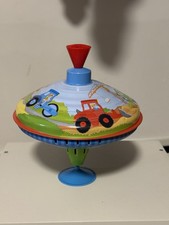 Goki Brummkreisel Baustelle 53811 Musikkreisel Metall Blech 18,5cm wie Neu