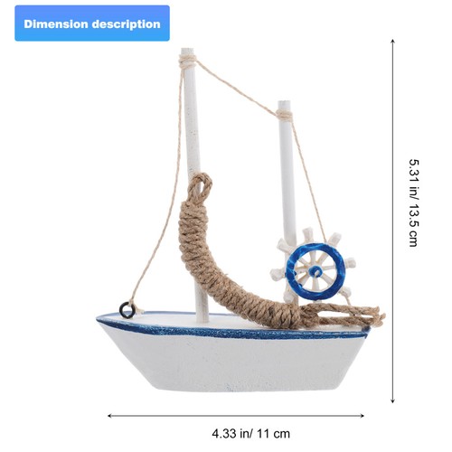 1pc mediterrane segelboot - segelboot, helm