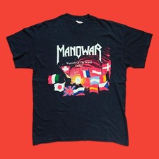 Manowar Warriors Of The World United Vintage T-Shirt Bootleg Größe L Screen Stars