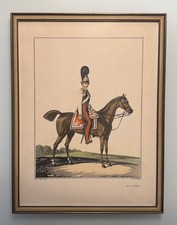 Stahlstich kol.: Preuss. Garde Corps, 1. Garde Cav. Brig., Potsdam, Charlottenb.