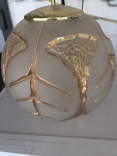 Glaslampe kugel blattmotiv - glaslampe,