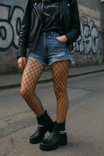 Gioseppo Leder Boots mit Kette – Biker Stiefel Schwarz, Größe 41 Grunge Festival