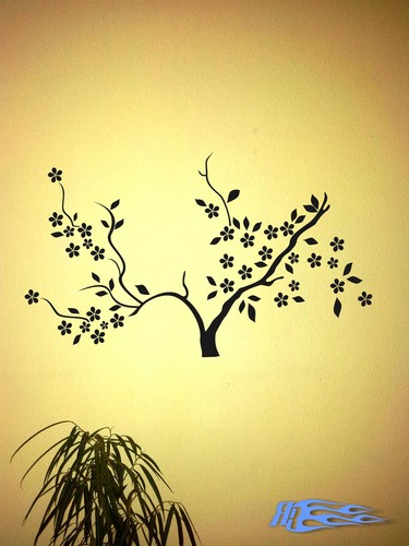 Wandtattoo baum blume - wandtattoo,