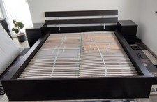 IKEA Malm Bett 180cm Dunkelbraun/Schwarz