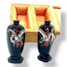 Japanische Cloisonné-Vase mit Drachenmotiv – um 1920 – Tadellos