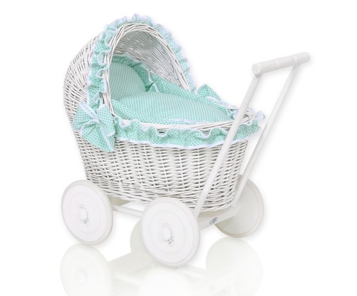 Weißer puppenwagen aus - puppenwagen,