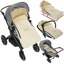 Winter Fußsack für Kinderwagen Babyschale Schlittensack Lammwollesack 40x 90/110