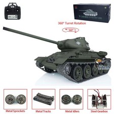 Henglong 2.4G 7.0 Soviet T34-85 RTR RC 1:16 Panzer 3909 Metallspuren Räder 360°