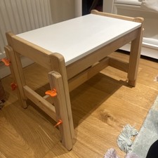 IKEA FLISAT Kinder Holz Möbel Set Tisch Stühle Hocker Bank höhenverstellbar