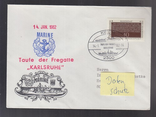 Brd schiffspost brief - brd, taufe