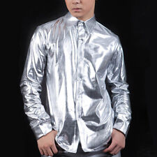 Herren Metallisch Kunstleder