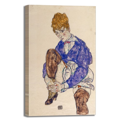 Schiele frau sitz design bild - schiele,