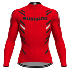 Radtrikot Herren Langarm Rot