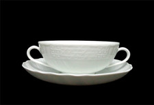 Suppentasse mit Unterteller HUTSCHENREUTHER Form Dresden weiß