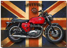 A3 Groß BSA Spitfire Motorrad Metall Schild, Vintage Motorrad