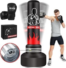 JUOIFIP Schwerer Boxsack Stehend Erwachsene Jugendliche, 180cm freistehender Sta