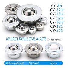 Kugelrolle Rollenbahn Förderband Transportrolle Möbelroller Bearing Casters Ball