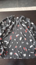 Bluse, Gr. S, Zara, schwarz/bunt
