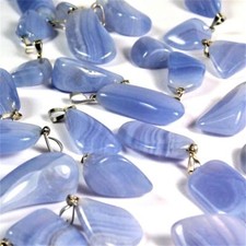 Chalcedon blau Trommelstein