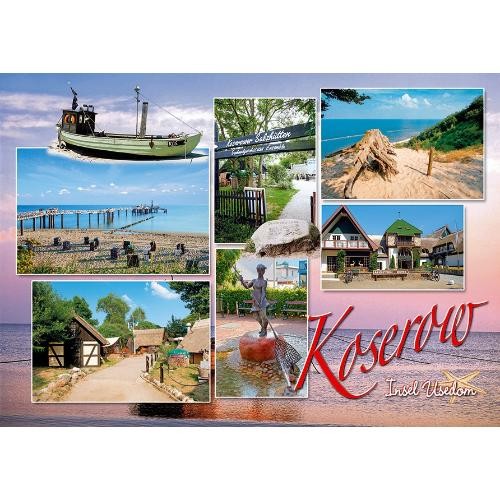 Koserow auf usedom - auf, postkarte