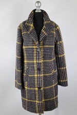 s.Oliver beige-gelb-blauer Mantel Herbst/Winter Gr.36/S Polyester Wolle