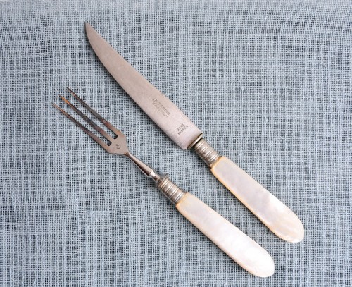 Obstbesteck messer gabel - obstbesteck,