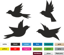 4-tlg. Vögel Vogelschutz 01